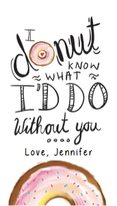 Favor Tag Donut Know White Hand Lettering design preview