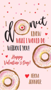 Favor Tag Donut Know What I'd Do Without You Pink design preview