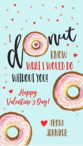Favor Tag Donut Know What I'd Do Without You Blue design preview