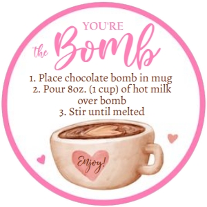 Tag Hot Chocolate Bomb Valentine Pink Creme Mug design preview