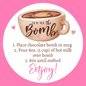 Tag Hot Chocolate Bomb Valentine Pink Creme Mug Top design preview