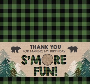 Treat Bag Topper Lumberjack Forest Green design preview