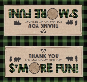 Treat Bag Toppers Lumberjack Green design preview