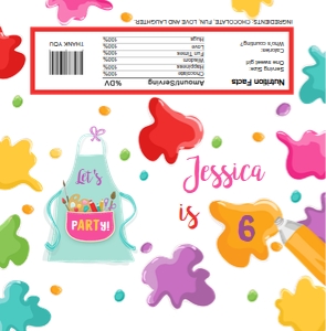 Candy Bar Wrapper Art Party Pink design preview