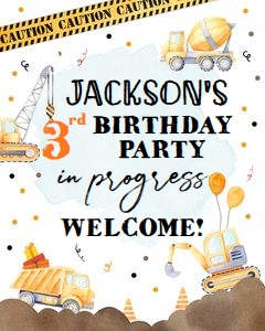Welcome Sign Construction design preview