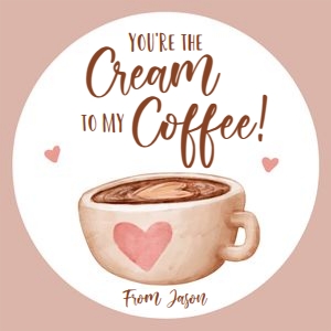 Tag Valentine Cookie Coffee design preview