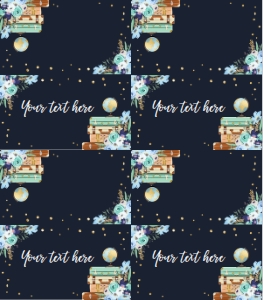 Food Labels Miss to Mrs Travel Blue Navy design preview