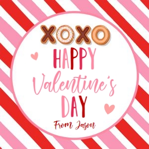 Tag Valentine Cookie XOXO design preview