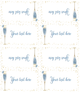 Food Labels Brunch and Bubbly Blue design preview