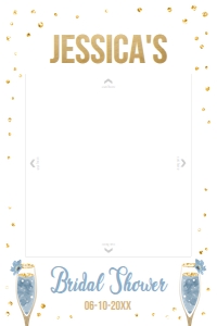 Photo Booth Frame Bubbly Blue design preview