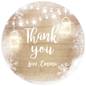 Favor Tag Winter Cold Outside Wood Round: Favor Tag Winter Cold Outside Wood