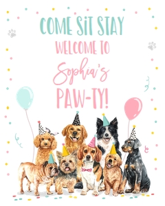Welcome Sign Dog Pink design preview