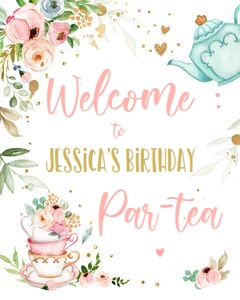 Welcome Sign Partea White V3 design preview