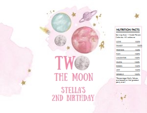 Chip Bag Space Watercolor Planets Two The Moon Girl White 0357 design preview