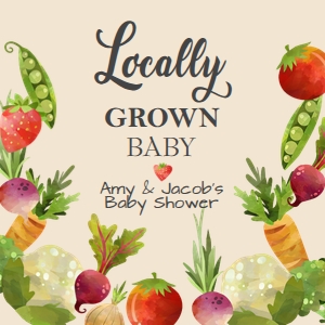 Tag Locally Grown Baby Brown Square: Tag Locally Grown Baby Brown