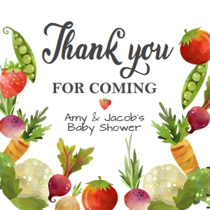 Tag Locally Grown Thank You White design preview