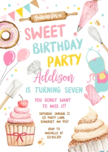 Birthday Invitation Sweet Birthday Party design preview