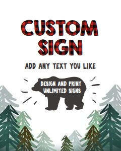 Editable Custom Sign Lumberjack Trees design preview