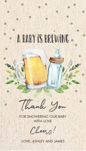 Favor Tags Baby is Brewing Brown design preview