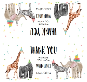Treat Bag Topper Party Animals V1 design preview
