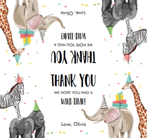 Treat Bag Topper Party Animals V2 design preview