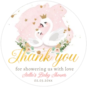 Tag Swan Baby Shower design preview