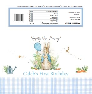 Candy Bar Wrapper Peter Rabbit Boy White design preview