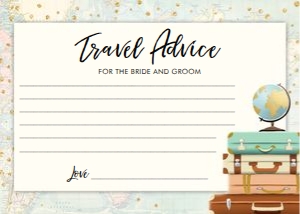 Advice Card Travel Adventure Map design preview