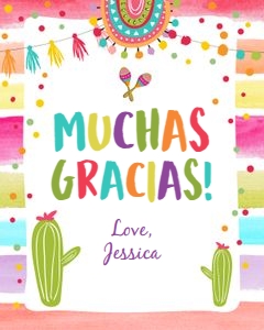 Fiesta Sign Muchas Gracias design preview