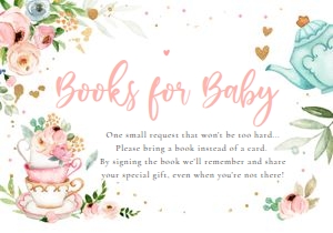 Bring a Book Card Baby is Brewing Tea V3 design preview