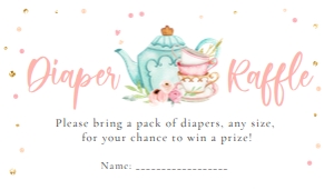 Diaper Raffle Ticker Baby is Brewing Tea V2 design preview