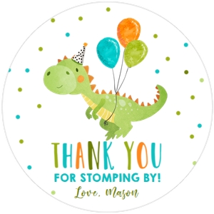 Tag Dinosaur Balloons Round: Tag Dinosaur Balloons