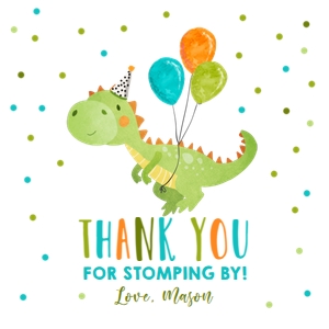 Tag Dinosaur Balloons Square: Tag Dinosaur Balloons