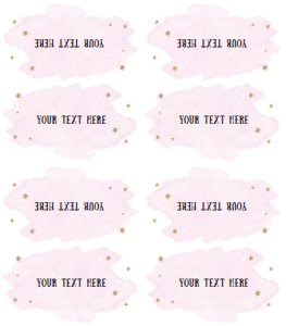 Food Labels Space Stars Girl 0357 design preview