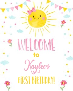 Welcome Sign Sunshine Girl design preview