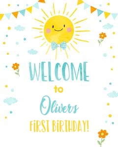 Welcome Sign Sunshine Boy design preview