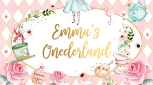 Gift Box Label Alice in Onederland Pink design preview