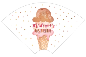 Ice Cream Cone Wrapper Boho design preview