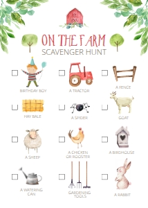 Scavenger Hunt Game Farm Neutral design preview