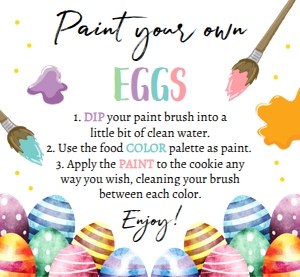 Egg Box Label Paint Your Own Eggs design preview