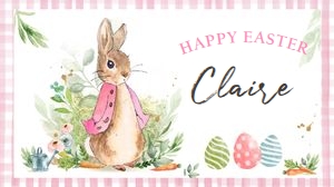 Gift Box Label Flopsy Bunny Easter design preview