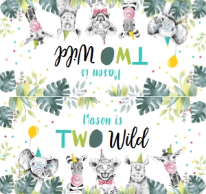Treat Bag Topper Party Animals Safari Boy Two Wild design preview