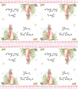 Food Labels Flopsy Bunny Pink design preview