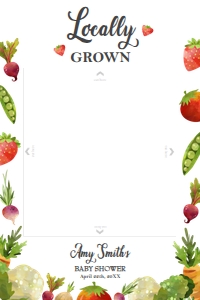 Photo Booth Frame Baby Shower Locally Grown Farmers Market design preview