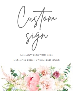 Editable Custom Sign Botanical Flowers design preview