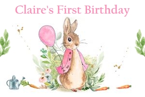 Backdrop Banner Flopsy Bunny design preview