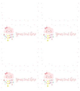 Food Labels Cloud Pink White design preview