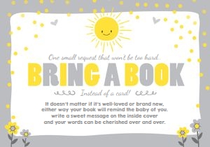 Bring a Book Card Little Sunshine Grey design preview