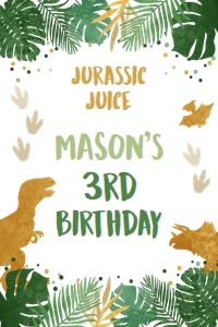 Capri Sun Label Gold Dinosaurs White Boy design preview