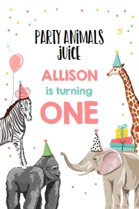 Capri Sun Labels Party Animals Safari White Girl design preview